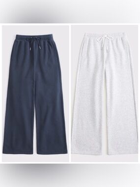 Abercrombie & Fitch Sunday High Rise Wide Leg Sweatpants lot size M EUC